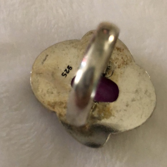 Pink Dragon’s Vein Agate Ring - Picture 3 of 5